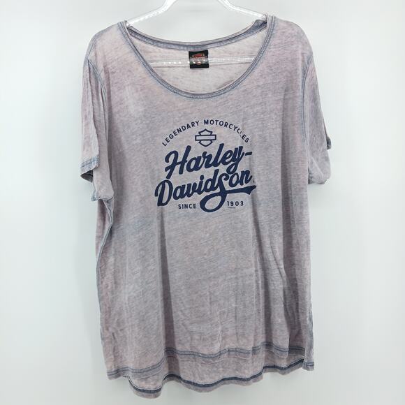 Harley Davidson Tombstone Arizona Burnout Graphic Top Womens Plus 2XL Bikercore - Picture 2 of 10